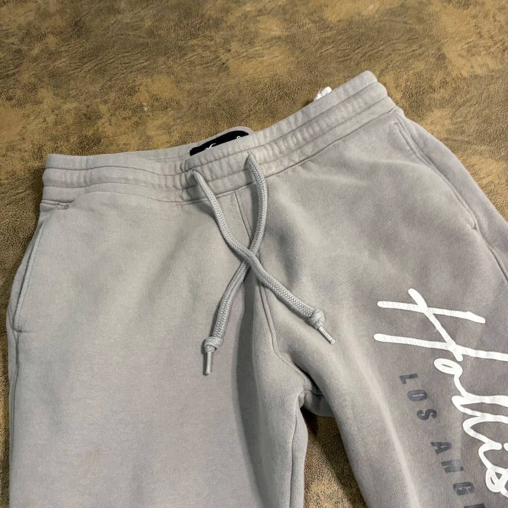 Hollister Joggers Mens Small Grey Los Angeles Graphic Fleece Sweatpants 1011